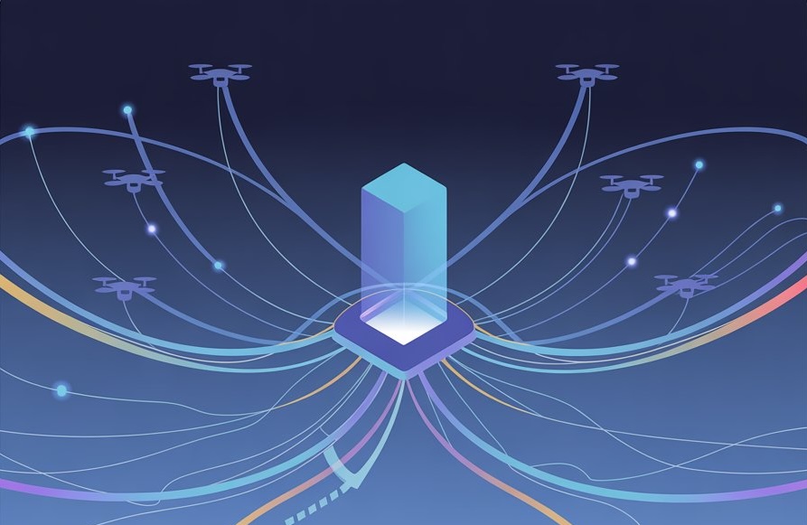 Drone network connectivity illustration